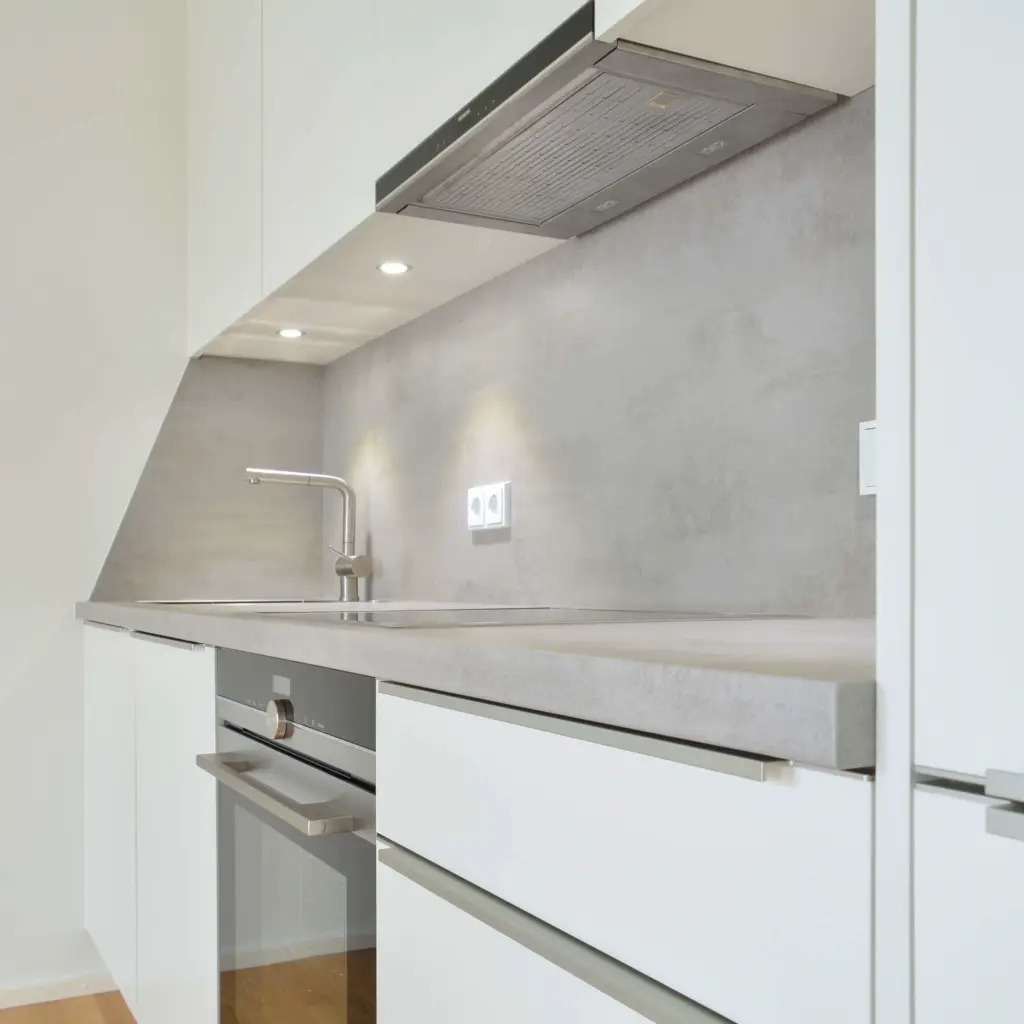 Küche weiss beton
